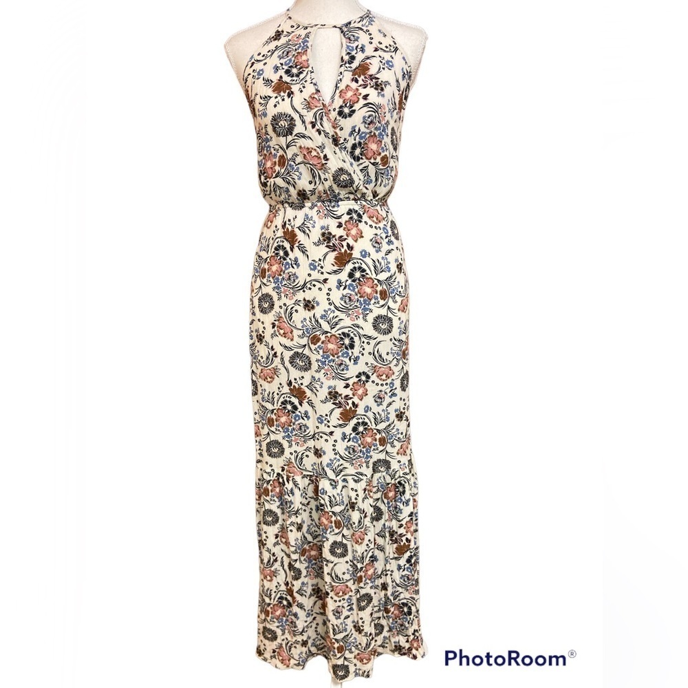 American Eagle Floral Maxi Dress Sleeveless Spaghetti Strap Elastic Waist XXS